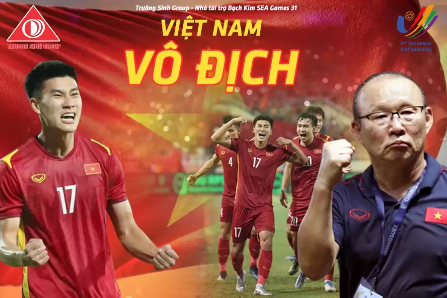 TRƯỜNG SINH GROUP LÀ NHÀ TÀI TRỢ BẠCH KIM CHO SEA GAMES 31 VÀ CỔ ĐỘNG CHO ĐỘI TUYỂN VIỆT NAM LÊN NGÔI VÔ ĐỊCH