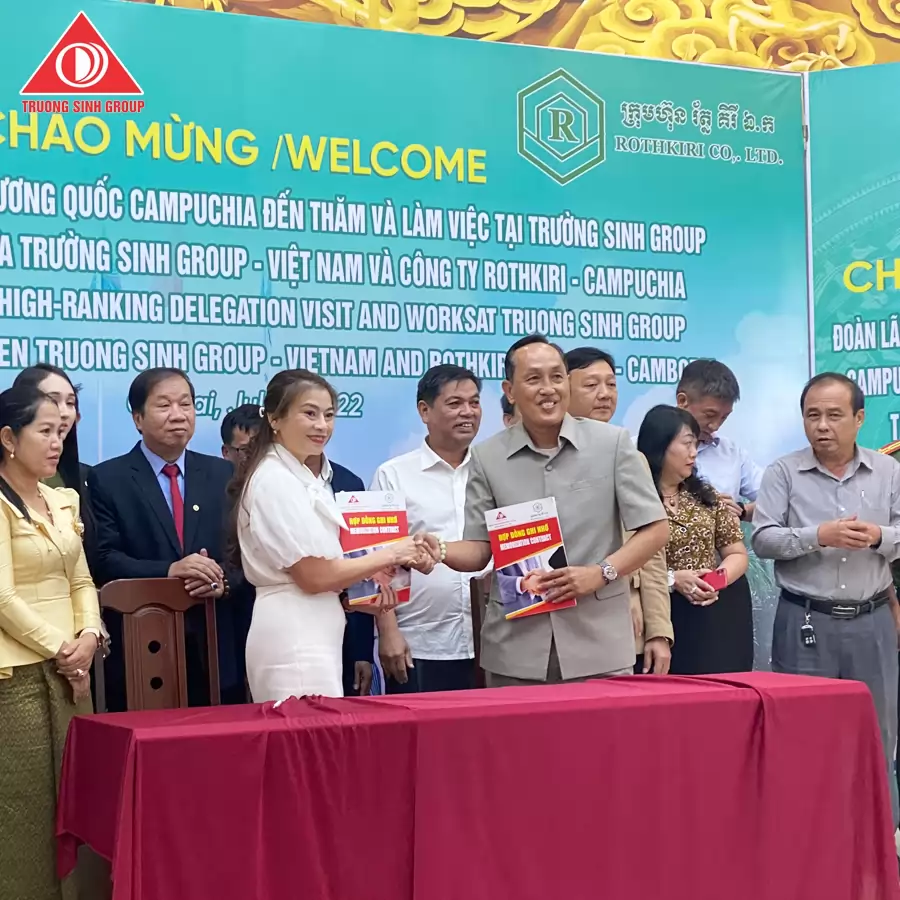 Trường Sinh Group Tiếp Đón Đoàn Lãnh Đạo Cấp Cao Thuộc Vương Quốc Campuchia, Ký Bản Cam Kết Hợp Tác Với Công Ty Rothkiri – Campuchia. 
